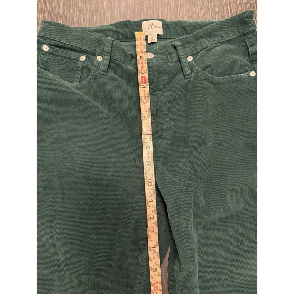 J.Crew Vintage Slim Straight Corduroy Pant Dark Spruce Sz 30 Tall Holiday Goblin